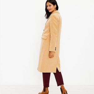 LOFT camel color double breasted pea coat LP (Petite)